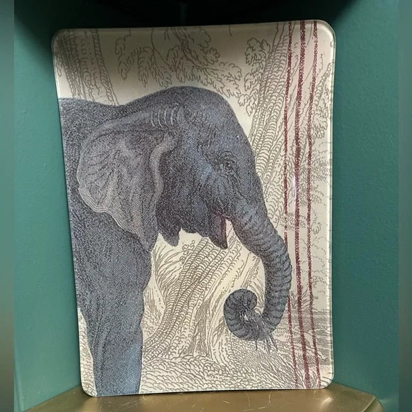 Pottery Barn Elephant Glass Tray designed by Guillaume Azoulay - Picture 2 of 4